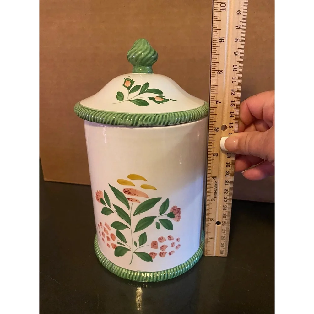 Nora Fenton Handpainted Canister Made in Italy. Numbered 105/99G